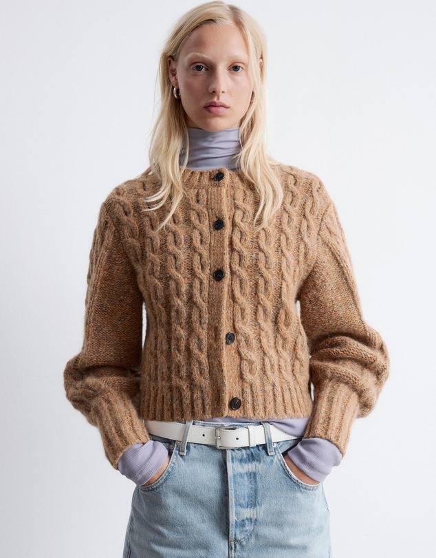 & Other Stories - Alpaca-Blend Cable-Knit Cardigan