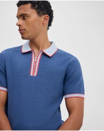Oxford - Holden Zip Neck Knitted Polo