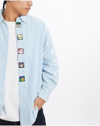 Vintage by The Real Deal - Pre Loved - Vintage 1993 Looney Tunes Denim Button Up Shirt