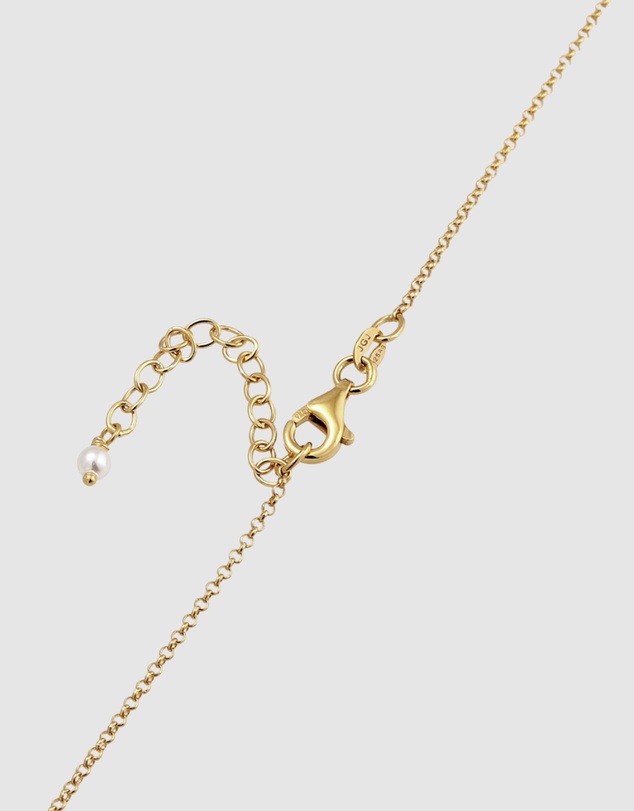Elli Jewelry - Necklace Pearl Dainty 925 Sterling Silver Gold-Plated