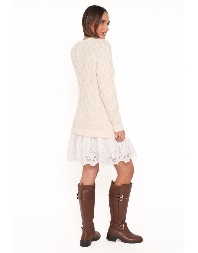 Petal & Pup - Jesper Knit Mini Dress - Ivory