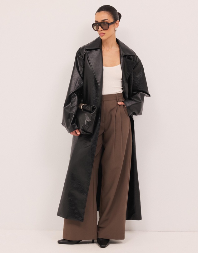 Calli - Nicholas Leather Look Trench Coat