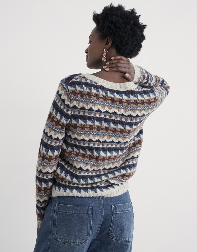 Seasalt - Seasalt Cornwall Brown Dawson Pick Fair Isle Jumper
