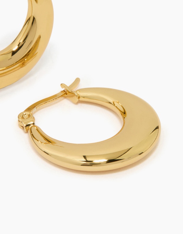 Lovisa - Waterproof Gold Plated Stainless Steel Crescent Hoop Earrings