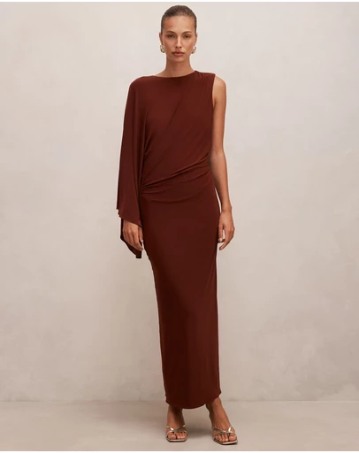 Forever New - Fleur Cape Shoulder Maxi Dress