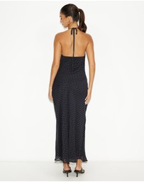 Dazie - Soiree Polka Dot Halter Dress