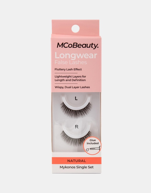 MCoBeauty - Longwear False Lashes Natural Single Set - Mykonos