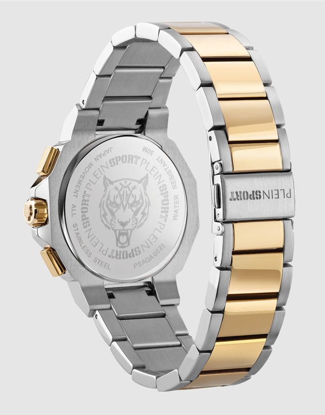 Plein Sport - Plein Titan Watch 46mm Green Dial and Silver-tone Bracelet