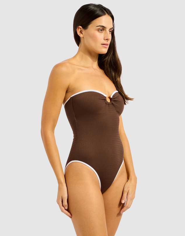 Seafolly - Beach Bound Ring Front Bandeau One Piece Swimsuit
