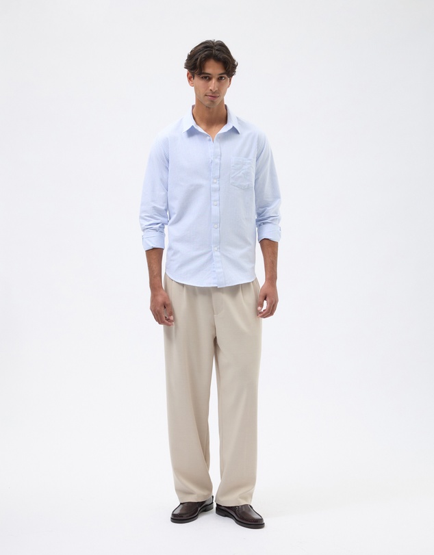 AERE - Cotton Stripe Oxford Shirt