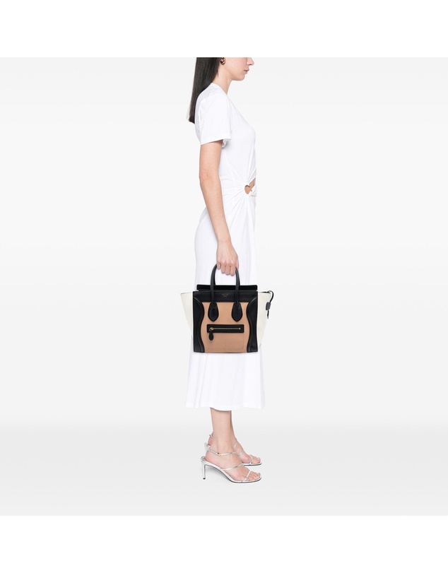 Pre-Loved by Azura Reborn - Pre-Loved Micro Tricolor Leather Luggage Tote