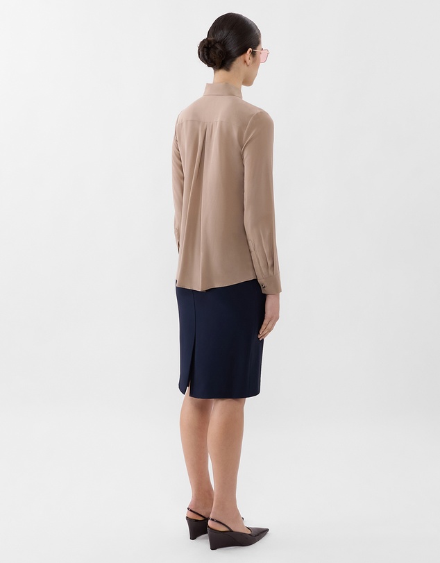 Farage - Single Pleat Silk Shirt