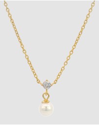 Georgini - Georgini Adagio Touch Of Sparkle Pearl Necklace Gold