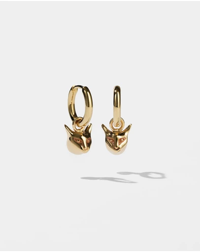 Meadowlark - Cat Charm Earrings