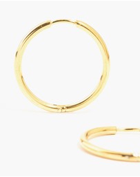 Lovisa - Waterproof Gold Plated Stainless Steel Fine Hoop Earrings