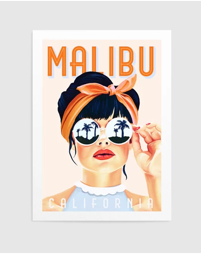 Olive et Oriel - Malibu Poster 1 by The Whiskey Ginger Art Print