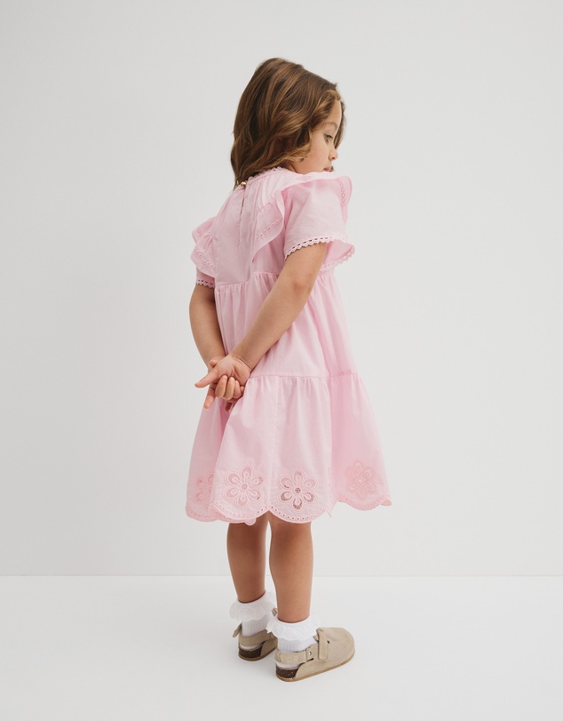 Country Road - Short Sleeve Tier Cutwork Dress