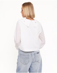 Petal & Pup - Kenna Embroidered Long Sleeve Top - White Floral
