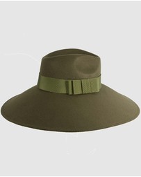 Max Alexander - Wide Brim Olive Winter Hat