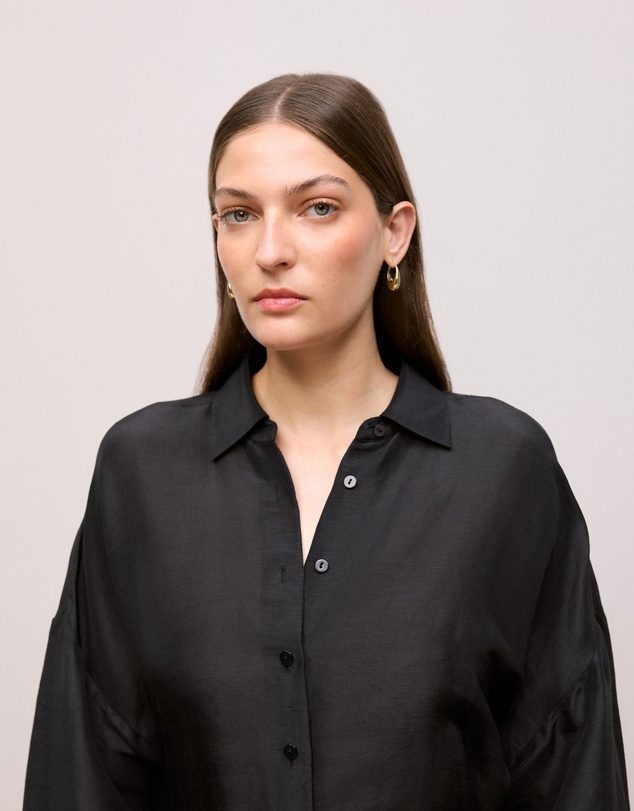 Trenery - Linen Silk Resort Shirt in Black