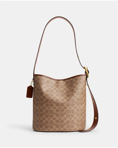 Coach - Coated Canvas Signature Bleecker Bucket Bag