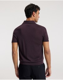 Calibre - Merino Wool Polo Currant