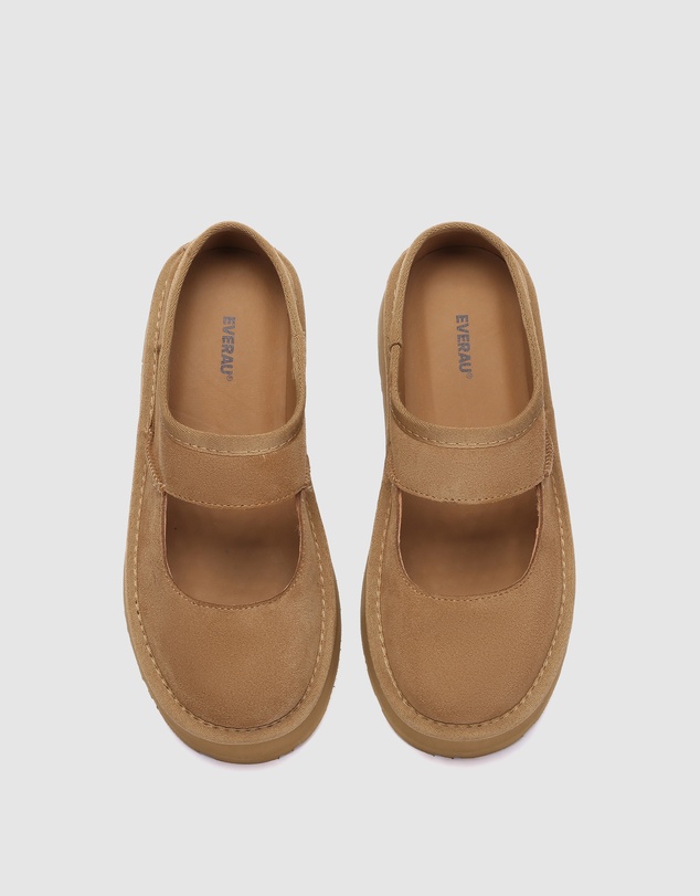 EVERAU - EverAU Ugg Moana Cow Suede Upper Loafer Oxfords Flats