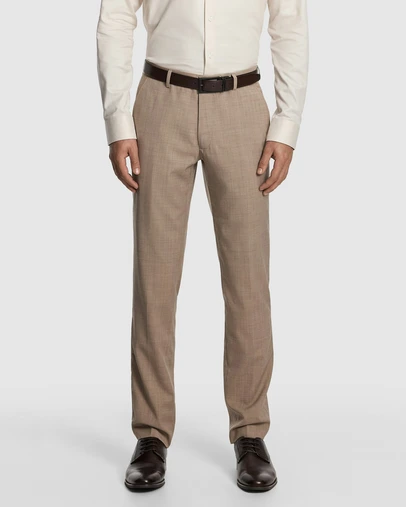 yd. - Cash Wool Blend Slim Dress Pant