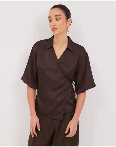 Calli - Easton Satin Shirt