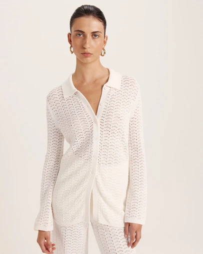 SABA - Prue Cotton Crochet Shirt