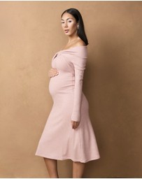 Soon Maternity - Twist Off shoulder Dress
