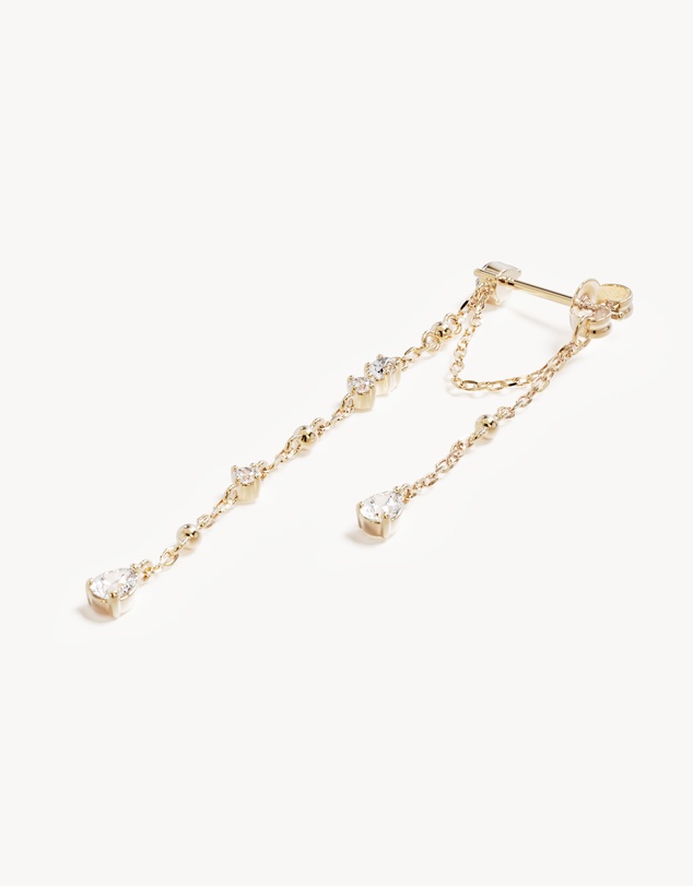 By Charlotte - Cosmic Whisper Chain Earrings