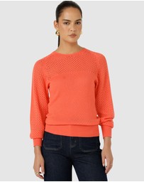 SACHA DRAKE - Long Sleeve Ripple Knit Top