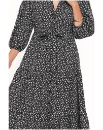 Petal & Pup - Dixon Maxi Dress - Black Ditsy Floral