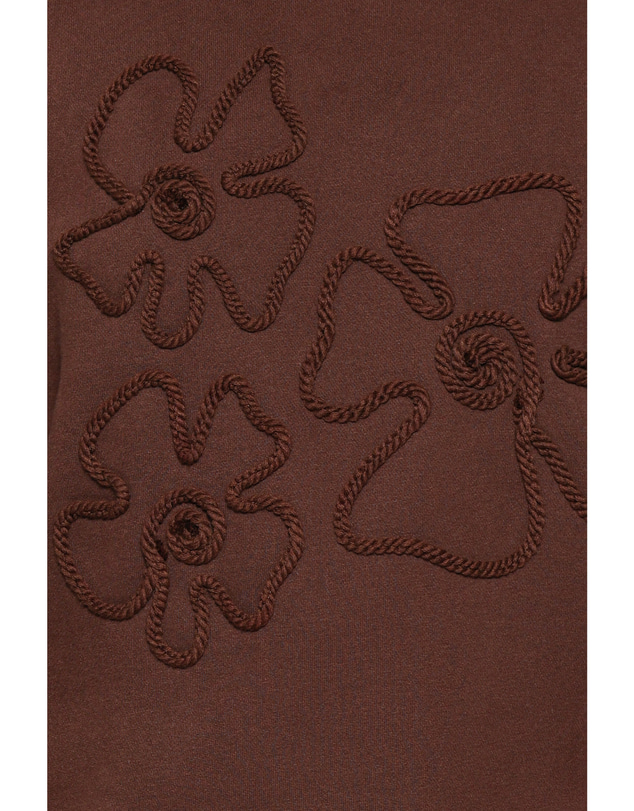 Petal & Pup - Harlie Embroidered Sweatshirt - Chocolate Brown