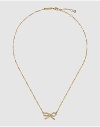 Ted Baker - RIBAH: Crystal Ribbon Bow Pendant Necklace
