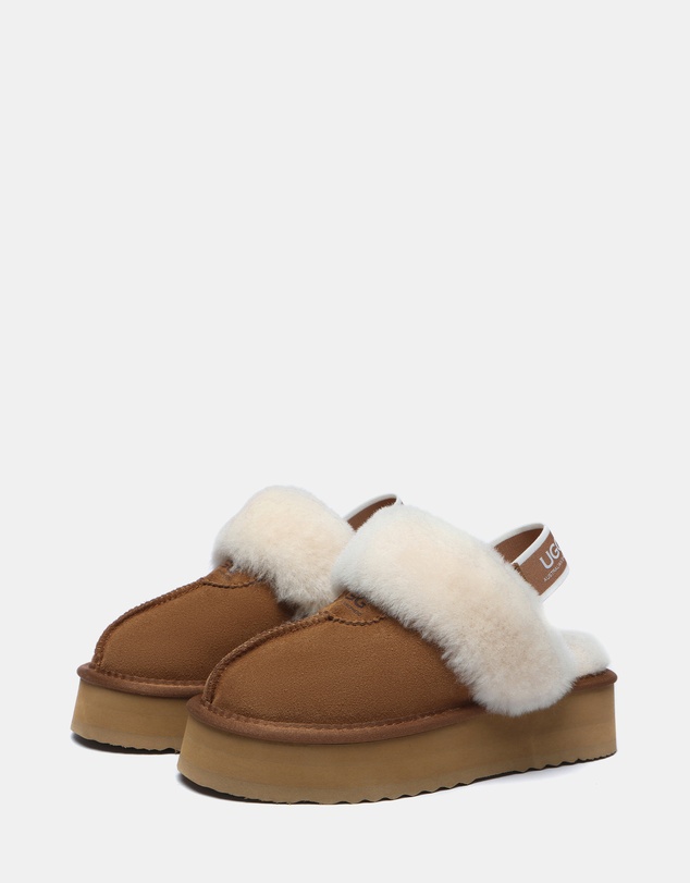 EVERAU - Australian Shepherd Ugg Waffle Platform Cow Suede Upper House Shoes