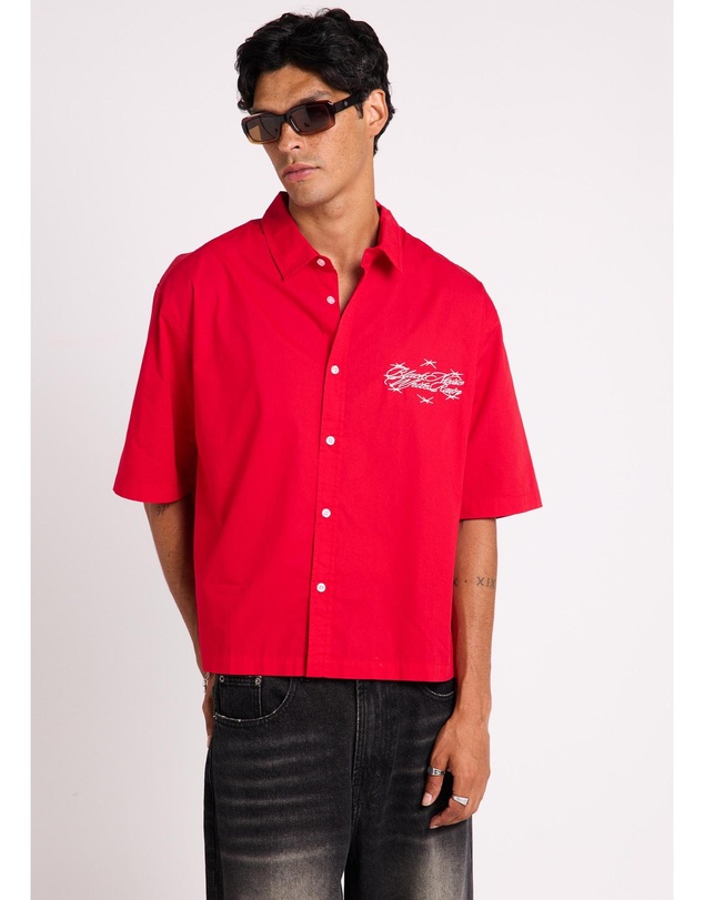 Black Noise White Rain - Script Short Sleeve Shirt