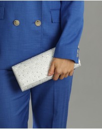Morgan & Taylor - Noelle Diamante Clutch in White