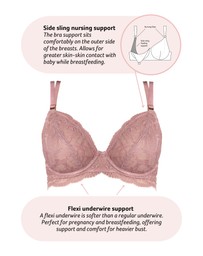Hotmilk Maternity Lingerie - Heroine Plunge Nursing Bra - Flexiwire