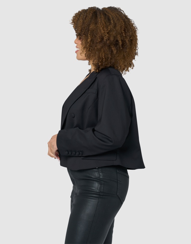 Pink Dusk by Curve Project - Gimme More Cropped Blazer