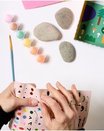 Journey Of Something - Kids Rock Painting Kit - Cool Faces