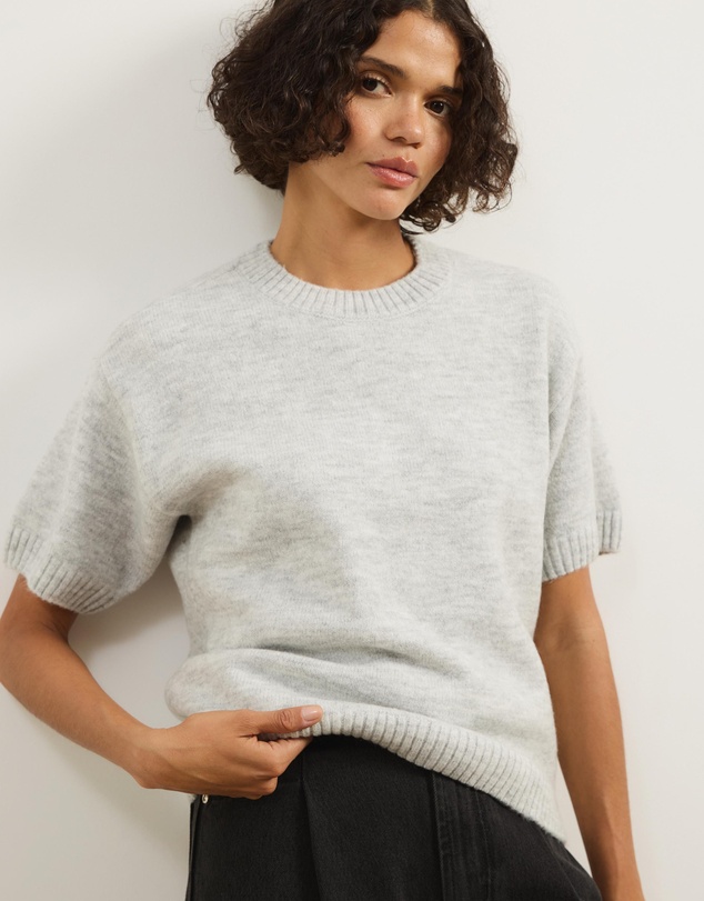 Atmos&Here - Ayla Knitted Boxy T-Shirt