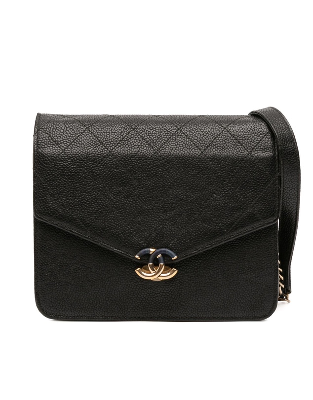 Chanel - Pre-Loved Paris-Cuba Square Quilted Caviar Thread Around Wallet On Chain