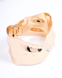 Lovisa - Gold Large Abstract Wrist Cuff