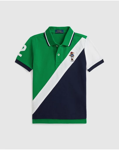 Polo Ralph Lauren - Polo Bear Cotton Mesh Polo Shirt - Kids
