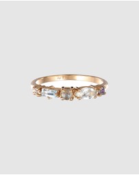 Elli Jewelry - Ring Gemstone Party 925 Sterling Silver Rosegold