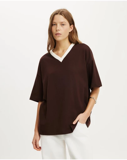 Cotton On - The Oversized V Neck Tee