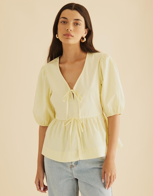 Atmos&Here - Indee Cotton Bow Shirt