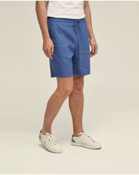 Oxford - Rufus Linen Pull On Shorts